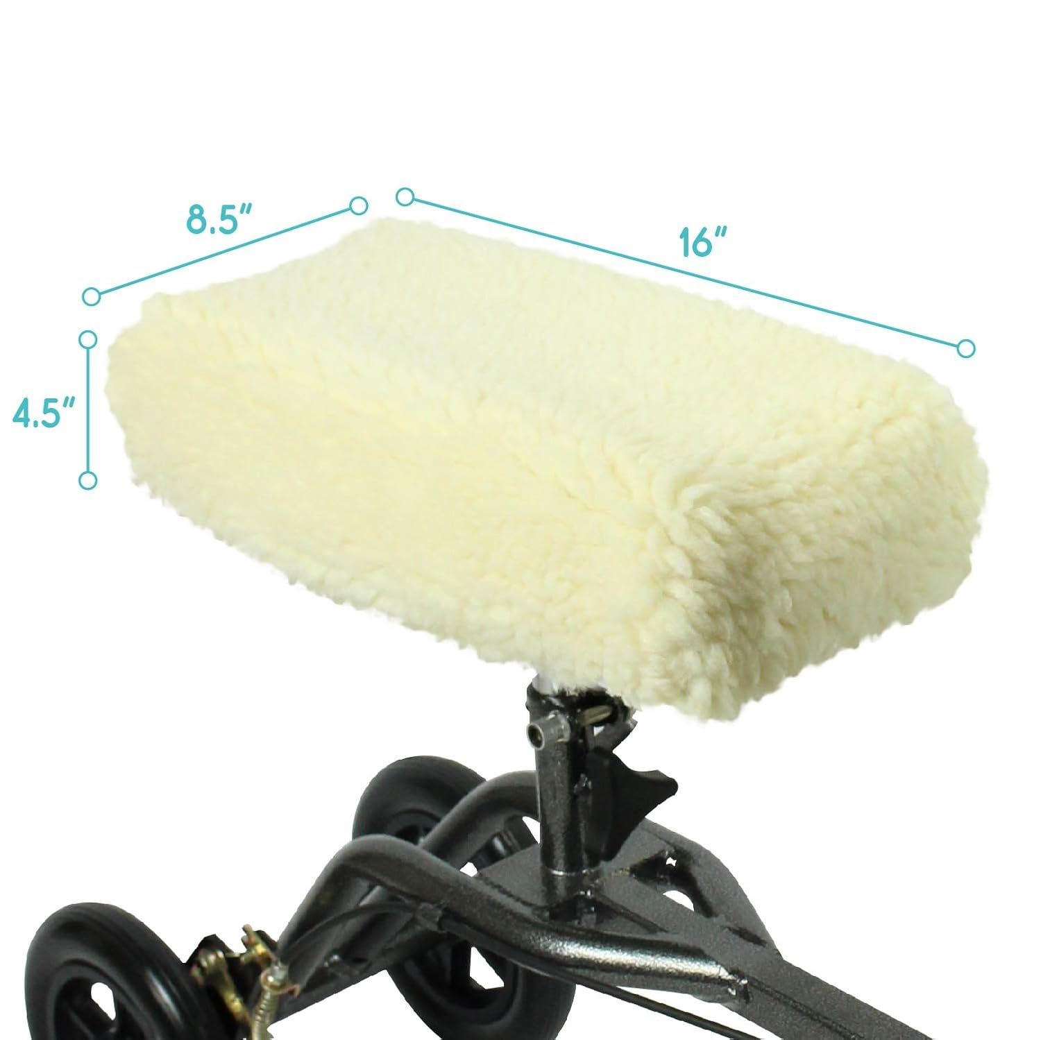 Knee Walker Pad Cover by Vive Faux Sheepskin Pad for Rolling Scooter