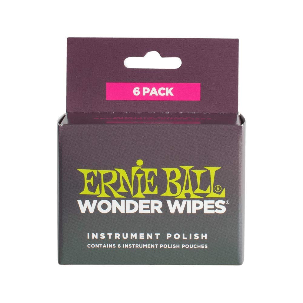 Ernie Ball P04278 Wonder Wipes Instrument Polish 6 Pack