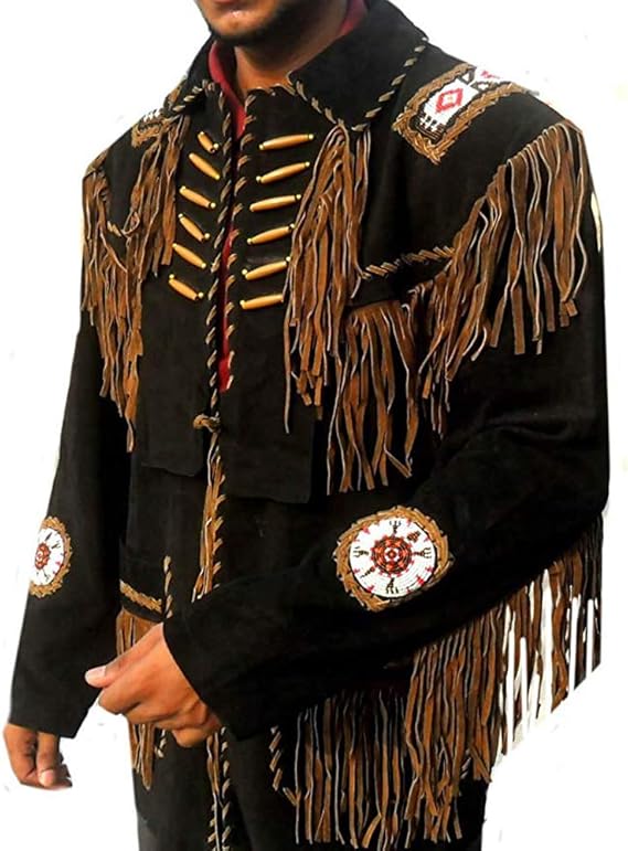 western suede jacket with fringe