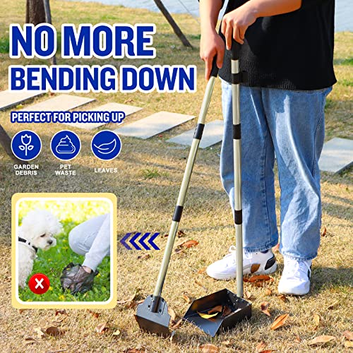 Dog Pooper Scooper,Tray and Spade Set Poop Scooper for Dogs, Adjustable