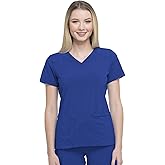 Dickies EDS Essentials, Mock Wrap Top Scrubs for Women with Four-Way Stretch and Moisture Wicking DK625