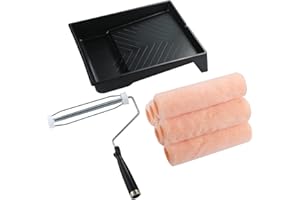 KUPOO Paint Roller Set -9" inch Paint Roller Frame, Paint Tray, Cover Refills,Paint Sleeves and Paint Supplies - All in One Paint Roller Kit for Decorating Walls and Home