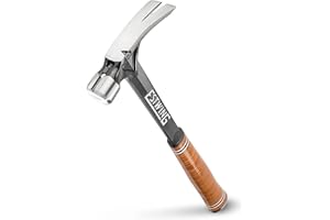 Estwing Ultra Series Hammer - 19 oz Rip Claw Framer with Smooth Face & Genuine Leather Grip - E19S