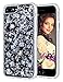 Coolden Case for iPhone 8 Plus Case iPhone 7 Plus Glitter Case with Shells Foil Cute Girly Durable Shockproof 2 Layers Solid PC TPU Cover Case for iPhone 6 Plus 6s Plus 7 Plus 8 Plus, Silver Shell