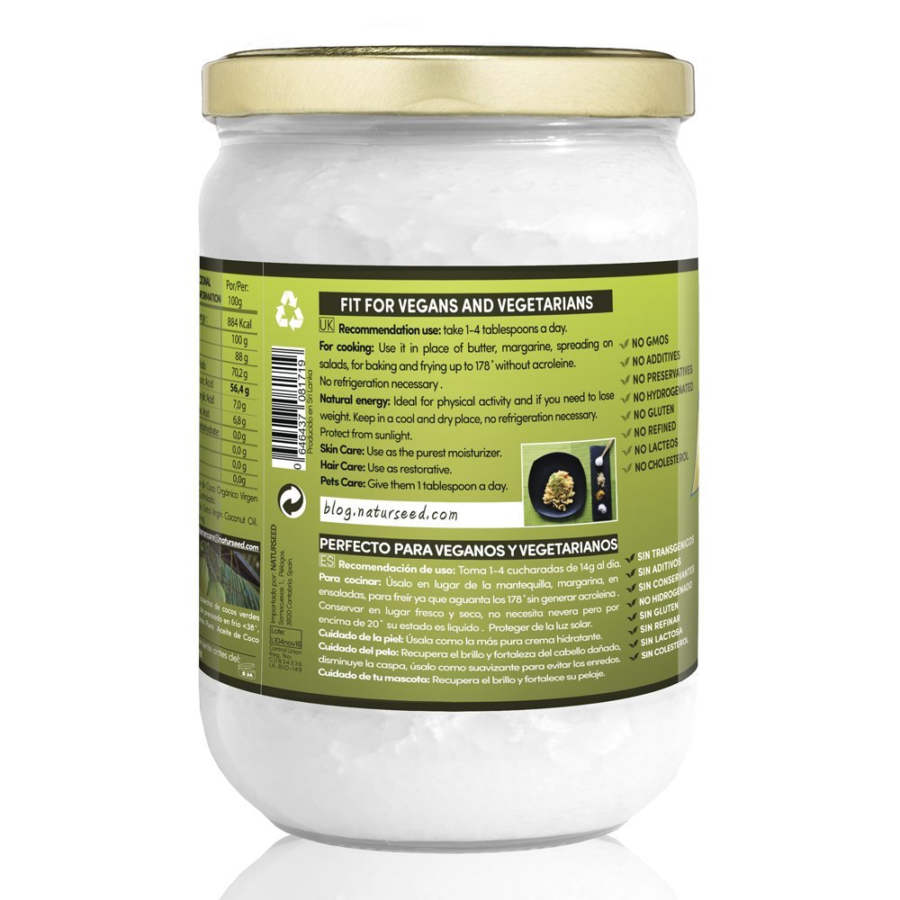 Aceite de Coco Naturseed Orgánico Virgen Extra 500 ml Aceite de Coco Naturseed Orgánico Virgen Extra 500 ml