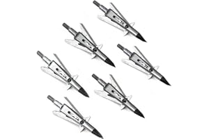 JIANZD 3 Blades Hunting Broadhead 100 Grain Archery Arrow Screw-in Arrow Heads Arrow Tips Compatible with Traditional Bows and Compound Bow