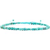 Angelstones Crystal Bracelet for Women, Natural Gemstone Small Beaded Bracelets, 3mm Faceted Cube Beads, Healing Bracelets for Women