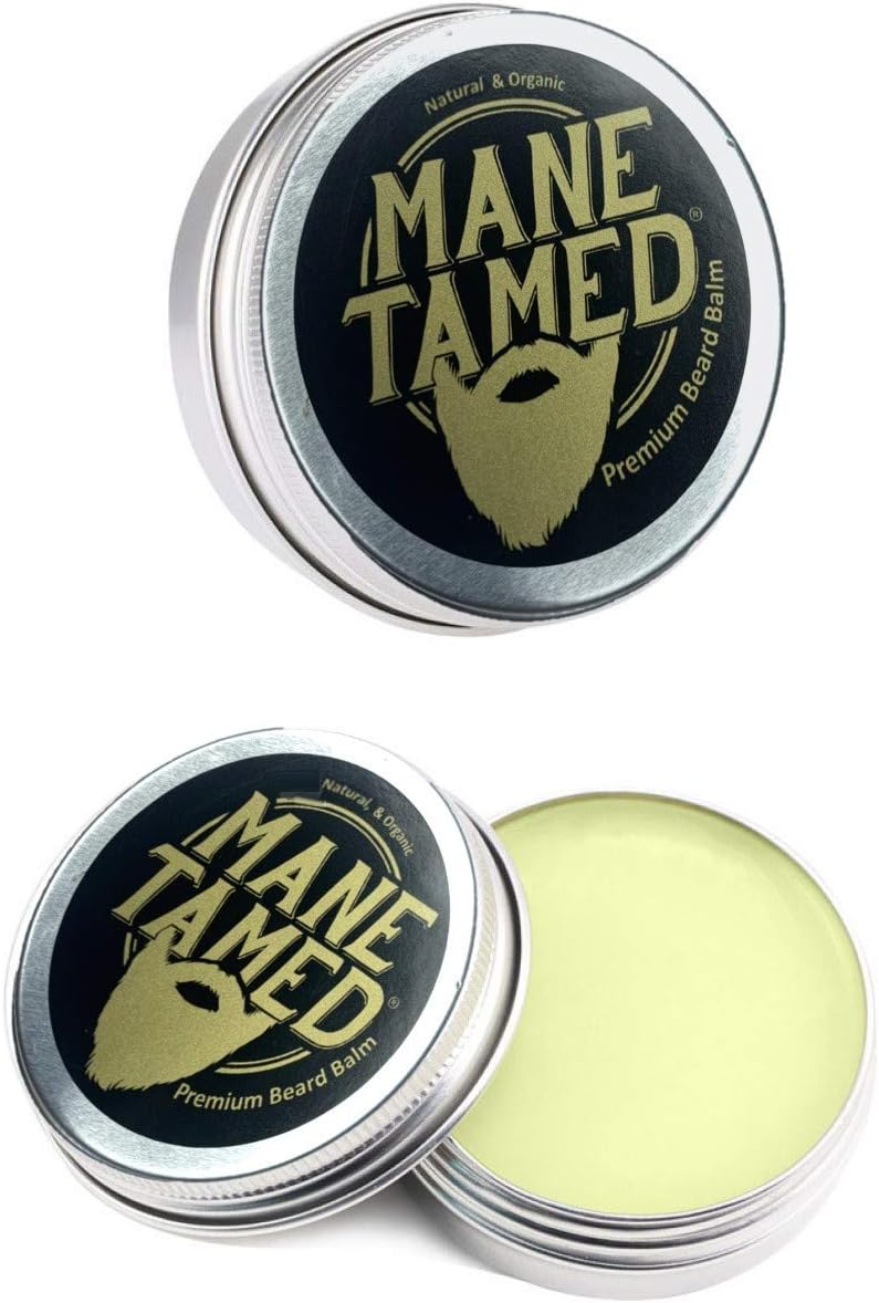 Mane Tamed® Premium Natural & Organic Beard Hair Care Conditioner Balm for Beard Growth Condition, Control, Moisturise