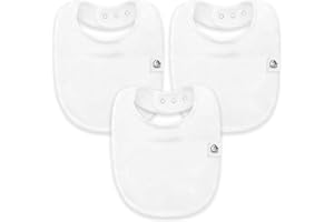 Giggly Goose 3 Pack Baby Bibs for Boys & Girls | Cotton, Absorbent Drooling & Teething Bib | Thick, Adjustable Snap-on