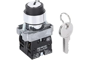 ANGGREK 2 Position Key Switch Self?Reset Power Lock Conversion Rotation Locking + Key ZB2?BE101 Light and Impact and to Oxidation