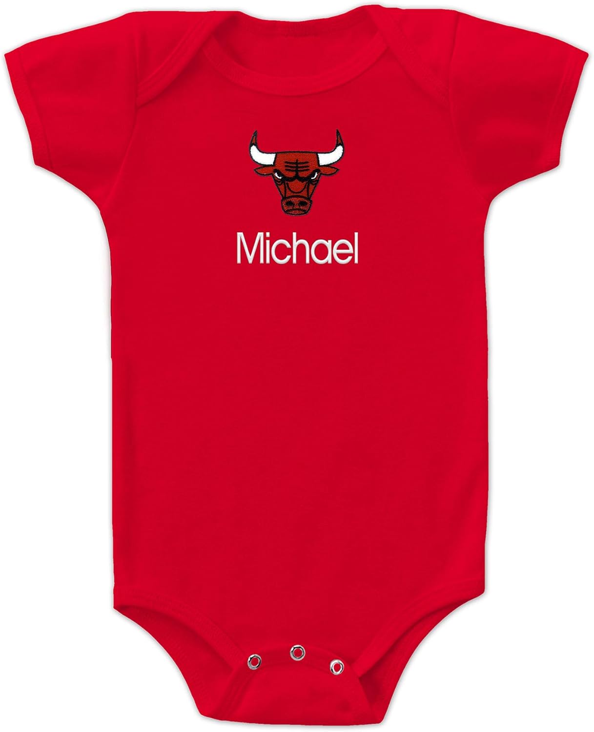 Chicago Bulls Custom Baby Bodysuit - Personalized Baby Name Embroidery