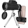 Cell Phone Camera Lens, 50 * 60mm Clip-On Telephoto Monocular Telescope Optical Glasses Monocular Telephone Camera Lens Compatible with, 98%