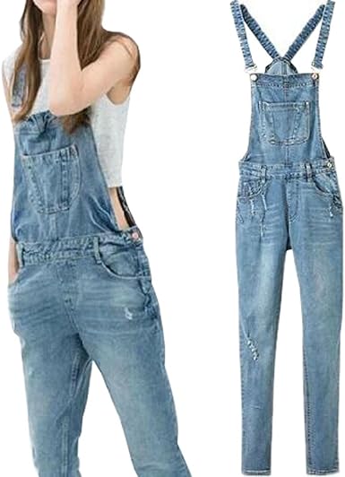 amazon blue jean jumpsuit