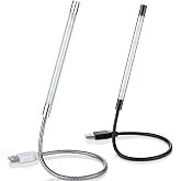 Mudder 2 Pack USB Keyboard Light for Laptop Gooseneck Dimmable Touch Switch | Touch dimmable USB gooseneck lamp, 10-LED, aluminium alloy, quiet reading light for laptop/bedroom/dorm/camping