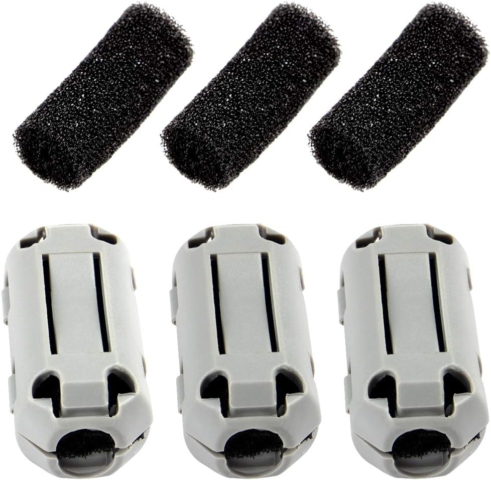 FYSETC 3D Printer 1.75 Filament Filters Cleaner Blocks Flame Resistant Rubber Foam Wiped Off Debris for PLA ABS PETG or Other Printing Filaments-3Pcs Gray