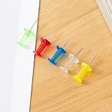 ZHIYE 100 pcs Coloured Push Pins Clear Map Drawing Pins with Storage Box view 2