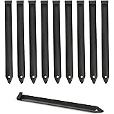 ORVPMVP 20Pcs Metal Landscape Edging Stakes, 8.5In Garden Stakes Landscape Anchoring Spikes for Terrace Board, Landscape Edging Coil, Grass Barrier, Bender Board, Garden Liner, Black