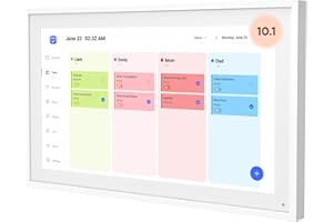 DASFIWO 10.1 Inch Smart Digital Calendar, Electronic Desk Calendar, 1920 * 1080 IPS Full HD Touch Screen Display for Family Meal Planner Support - Streamline Household Organization