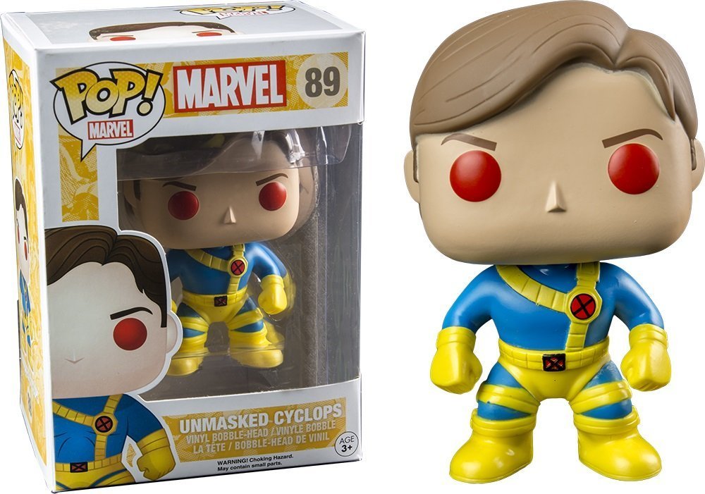 FunKo POP, Marvel X-Men cyclops, unmasked, limited, vinyl bobble head figure, 024823 89