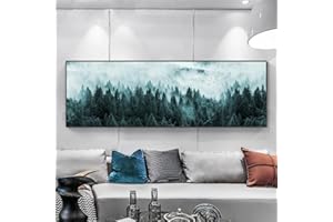 1pc Canvas Wall Art Painting Modern Landscape Oil Painting Panoramic Forest Scene No Frame for Living Room Bedroom Office. (N