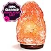 Amethya Natural Himalayan Salt Lamp, Hand Carved with Elegant Wood Base (Set of 2)
