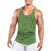 Agilelin Men's Workout Stringer Tank Tops Athletic Quick Dry Y-Back Tops Bodybuilding Muscle Shirts for Gym（1 Or 3 Pack）