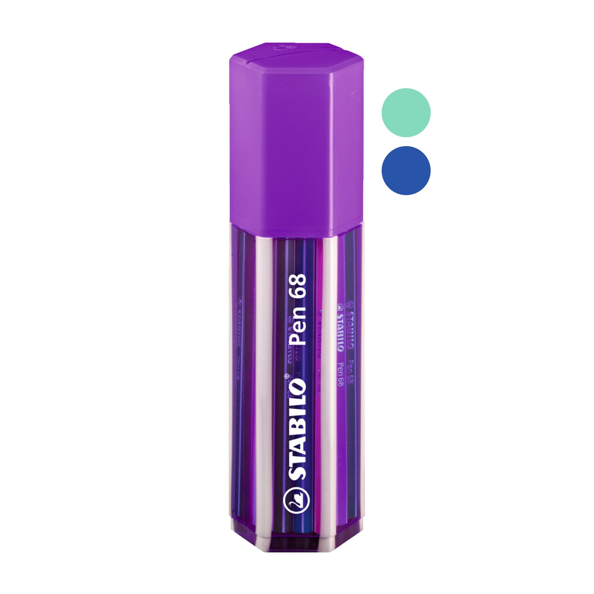 STABILO Premium Felt-Tip Pens Pen 68 - Big Pen Box - Assorted Colours 20pc