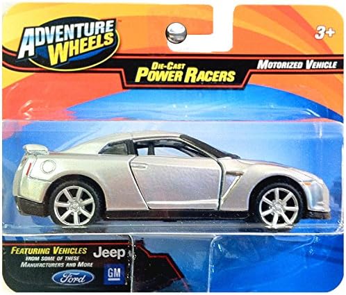 Maisto Adventure Wheels 1:40 Scale (approx. 5") 2009 Nissan GT-R GTR in Silver Opening Doors