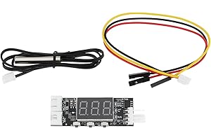 SING F LTD 4Pin PWM Fan Controller with LCD 12VDC 3A -9°C-99°C for Computers