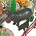 100-Pack Plastic Zoo Animal Toys - Zoo Animal Figures Set, Small Zoo Animal Figurines with Fake Props, Foliage, Fencing and Rocks, Includes Carrying Case - Box Dimensions: 10.5 x 6.7 x 8.2 Inches