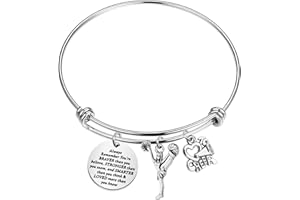 FUSTMW Cheer Charm Bracelet Cheerleading Gifts Believe in Yourself And You Will Be Unstoppable Bangle Bracelet Cheer Jewelry for Cheerleaders Cheer Coaches or Team (silver)
