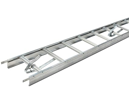 Alu Dachleiter Set 1,96 m Braun mit Dachhaken zur Montage gerade auf Holzbohlen inkl. Auflageschutz und Aushebesicherung, Mad
