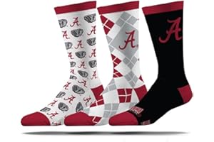 Strideline Mens NCAA Dress Socks- The Executive 3 Pack-One Size Fits Most