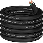 50ft SJOOW 10/3 Wire 10/3 SJOOW Cord 10 Gauge 3 Conductor Wire SJOOW Cable | 300V 10/3 SJOOW Portable Power Cable SJOOW Electrical Cord for 30A NEMA 5-30 Generator,Welder,Portable Light,Plasma Cutter