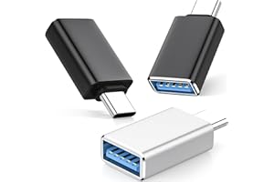 NZGEY USB C to USB Adapter 3 Pack [Fit Side-by-Side][5Gbps High-Speed] Type C to USB Adapter OTG Converter for MacBook Pro/Air,for iPad,for iPhone 15 Pro Max Plus (Black+Silver, 3 Pack)