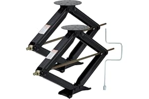 Garvee 4 in-30 in Manual RV Scissor Jack 5000Lbs Set of 2, Trailer Camper Stabilizer Jacks, Leveling Scissor Jacks for RV Tra