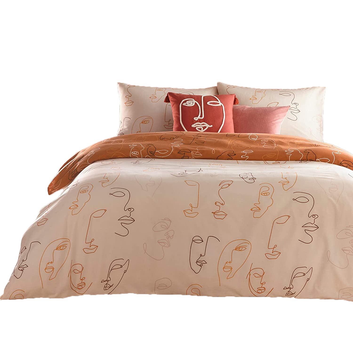 furn. Kindred Duvet Cover and Pillowcase Set, Apricot, King