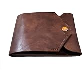 Solid Color Multifunctional Compact Wallet, PU Leather ID Card Clip Case with Built-in Pen Slot, Portable Wallet for Father's Day, Graduation Gift and Daily Use. Complimentary fountain pen