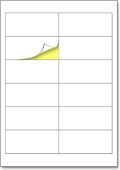 TownStix 12 Per Sheet 25 Sheets A4 White Sticker Labels 97 x 42.3mm