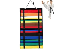 Karate Belt Display Rack, Lightweight & Folded Taekwondo Belt Display, Dustproof Felt Karate Belts Holder, Perfect for Lovers