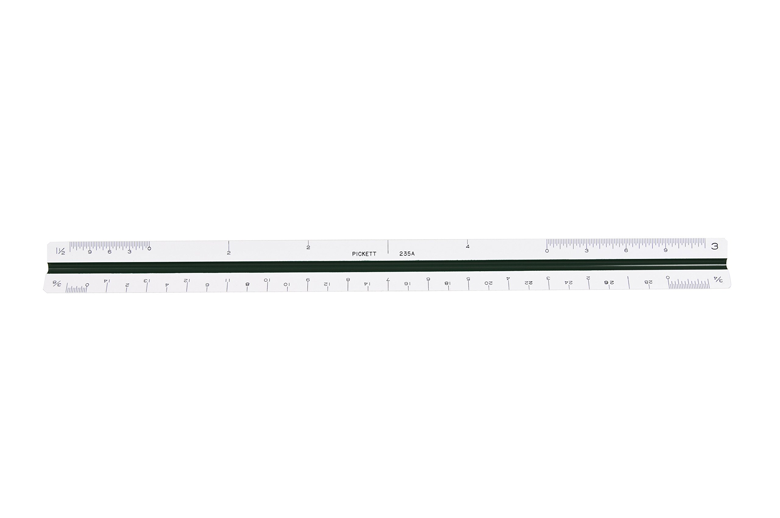 Pickett Architect Triangular Scale, 12-Inch Long, Plastic, White (235A)