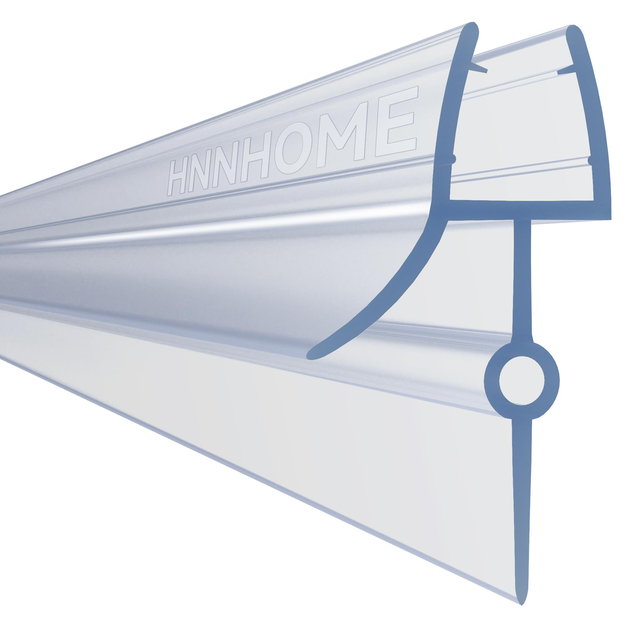 HNNHOME Rubber Plastic Bath Shower Screen Seal Strip for 8-10mm Glass Door 16-22mm Gap