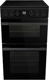 Hisense Freestanding Ceramic Electric Cooker Double Oven 69/43L Black A Rated