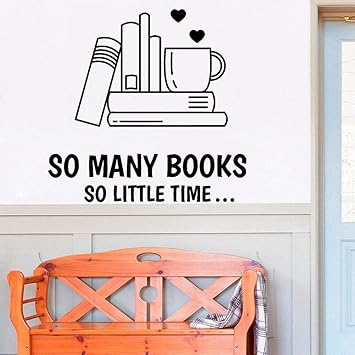 BFMBCH Tantos libros, tan poco tiempo, citar pegatinas de pared ...