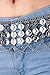Gypsy Hippie Belly Dance Metal Dangling Coins Chains Belt Adjustable Silver