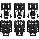 3 Packs QLS Kit | Quick Locking System Kit with Locking Fork and Receiver Plate | Mid-Ride Universal Belt Loop, Connect Drop Leg Holster, Platform Attachment for Duty Holster