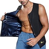 Gowhods Men Sweat Sauna Vest Heat Trapping Sweat Enhancing Tank Top Slimming Hot Polymer Workout Suits for Body Shaper
