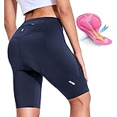 Nepest Womens Padded Bike Shorts 4D Padding Cycling Shorts with Zipper Pocket Riding Bicycle Cycle Road Biking Underwear