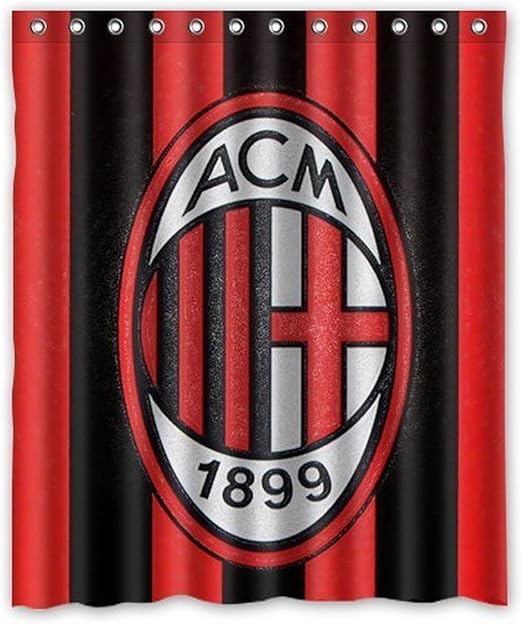 Amazon Bear赤ちゃんdiy新しいac Milan Acミランロゴシャワーカーテン 66 X 72インチ シャワーカーテン ホーム キッチン オンライン通販