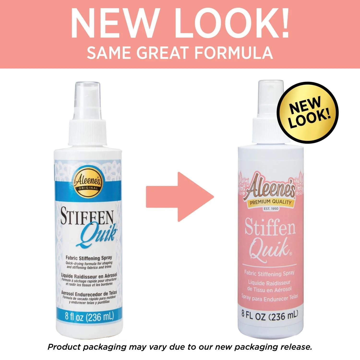 Aleene's 15581 Stiffen-Quick Fabric Stiffening Spray 8oz,Original Version, Packaging may vary
